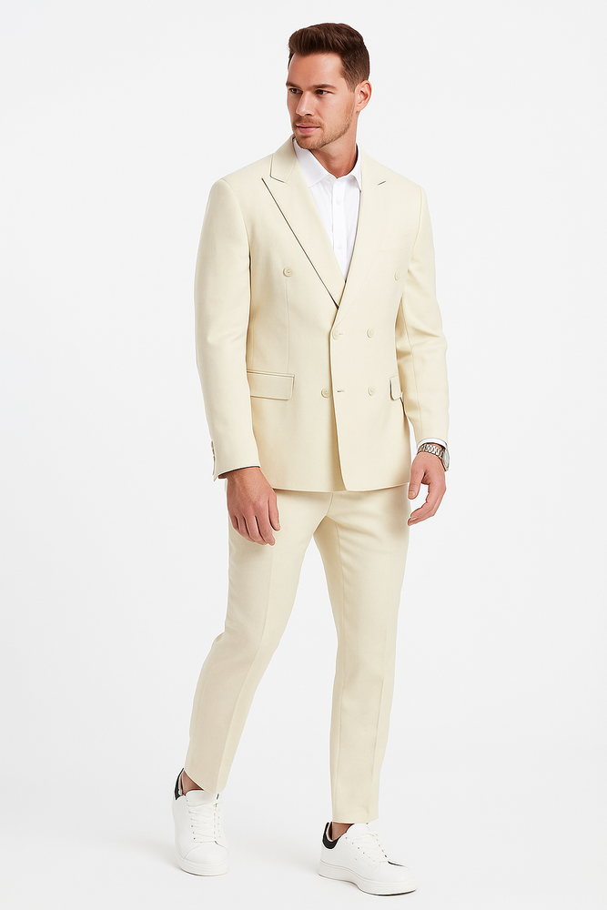 Linen Suit - Double Breasted Style Suit - Summer Suit