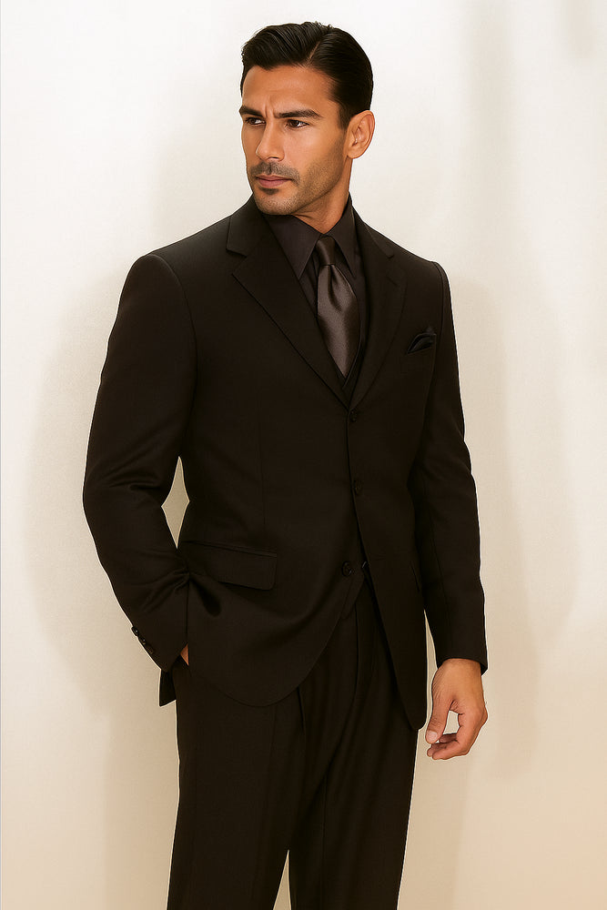 Expensive full canvas quality Collection True Charcoal Superfine Super 150s' Merino Wool Men's SUIT