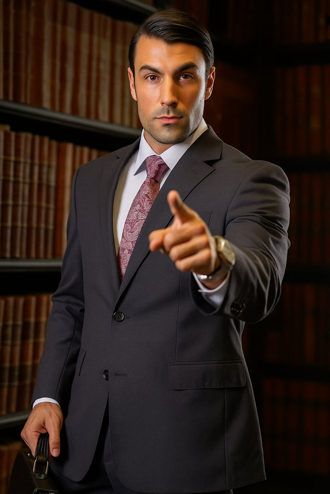 Cut Style Jacket & Pants CLASSIC SLIM FIT 2 PIECE 2 BUTTON DARK NAVY Men's SUIT Pick Stitched 100% Super 150'S Wool