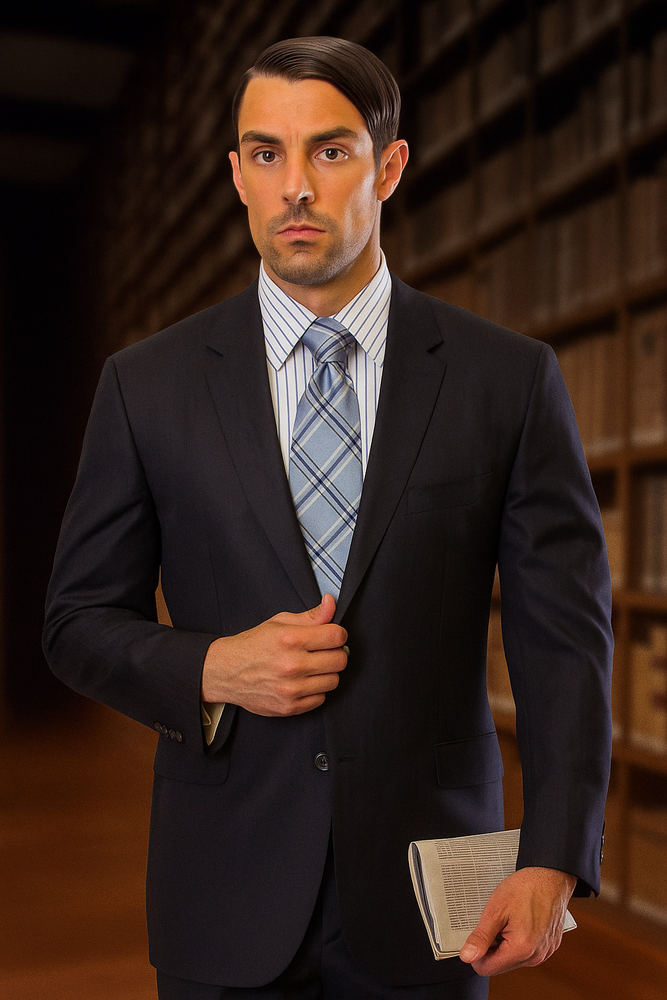 Cut Style Jacket & Pants CLASSIC SLIM FIT 2 PIC 2 BUTTON DARK NAVY Men's SUIT Pick Stitched 100% Super 150'S Wool Dark Blue Suit