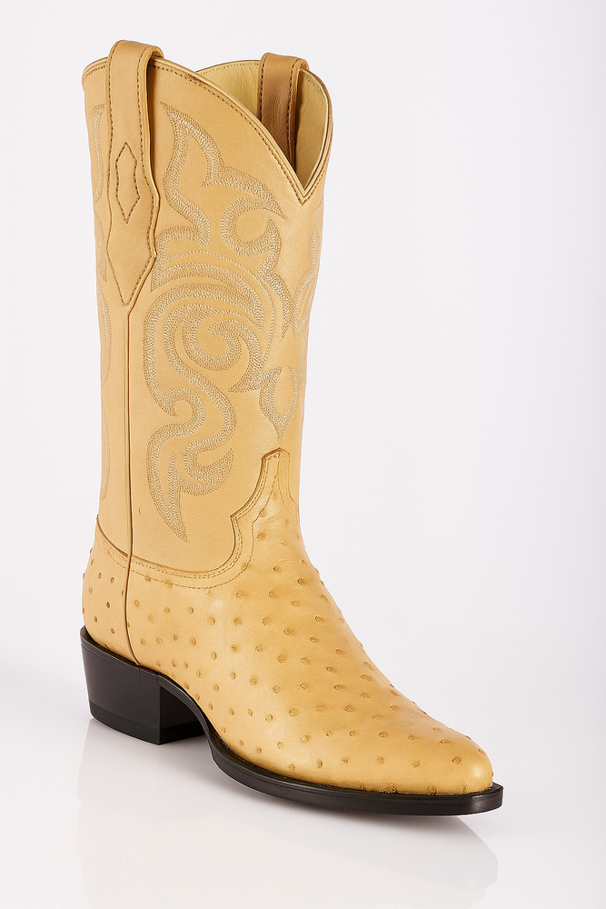 Botas de Avestruz Original Horma Puntal -A