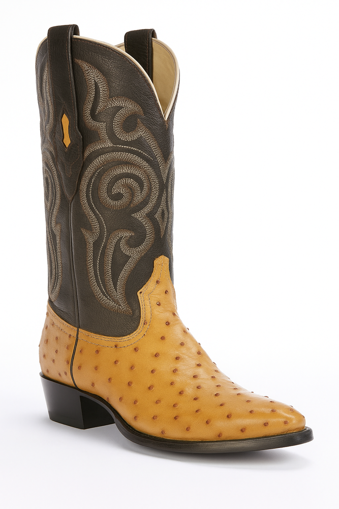 Botas de Avestruz Original Horma Puntal -A