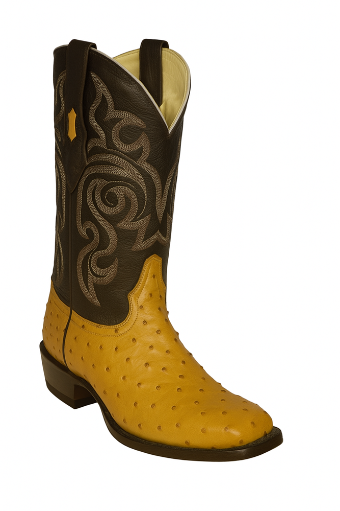 Botas de Avestruz Original Horma Puntal -A