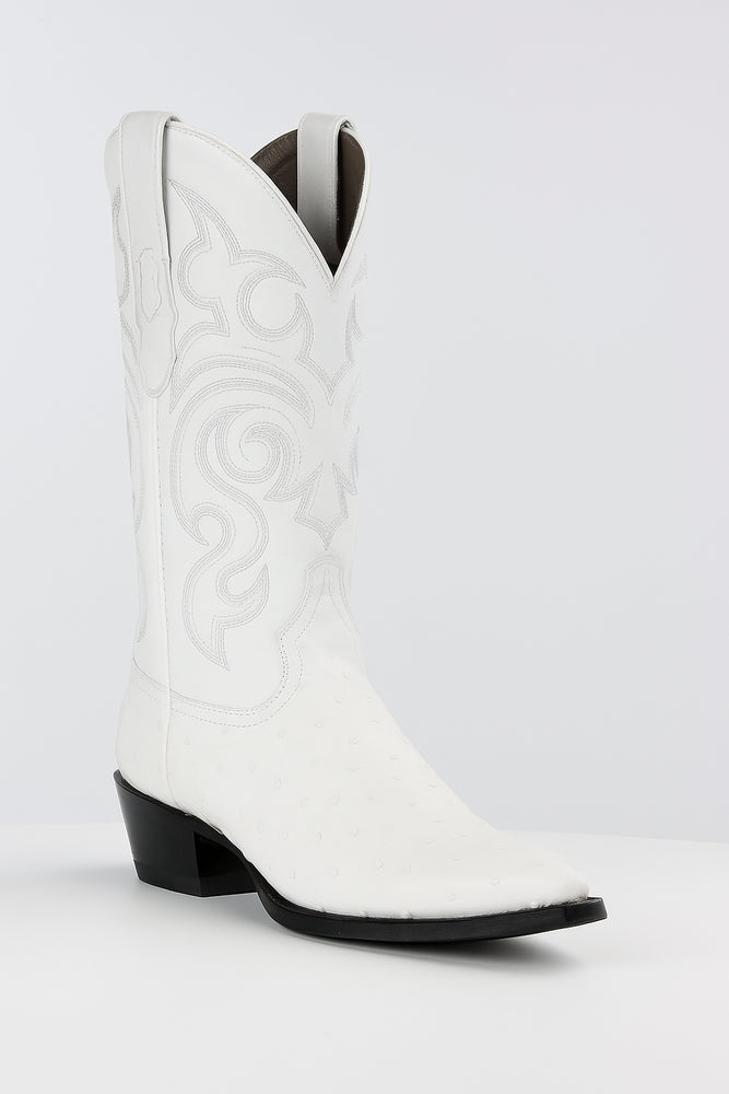 Botas de Avestruz Original Horma Puntal -A