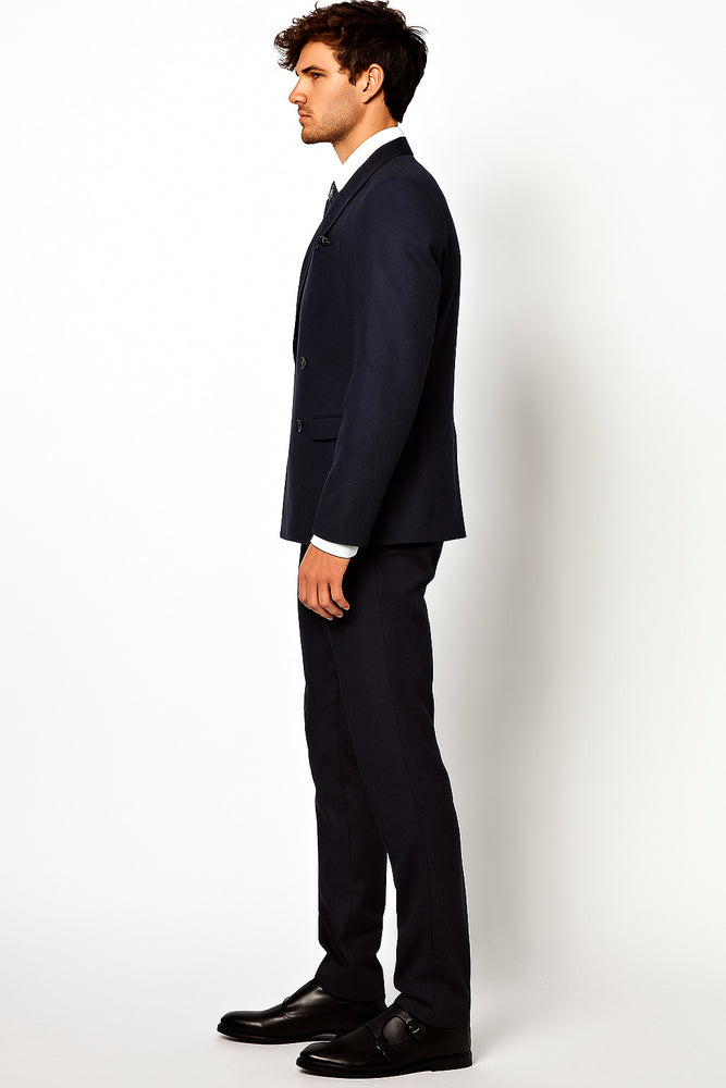 Double Breasted Suits Slim Fit Wool Suit 4 Buttons Style 2020 New Formal Style