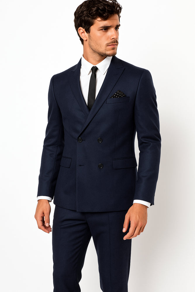 Double Breasted Suits Slim Fit Wool Suit 4 Buttons Style 2020 New Formal Style