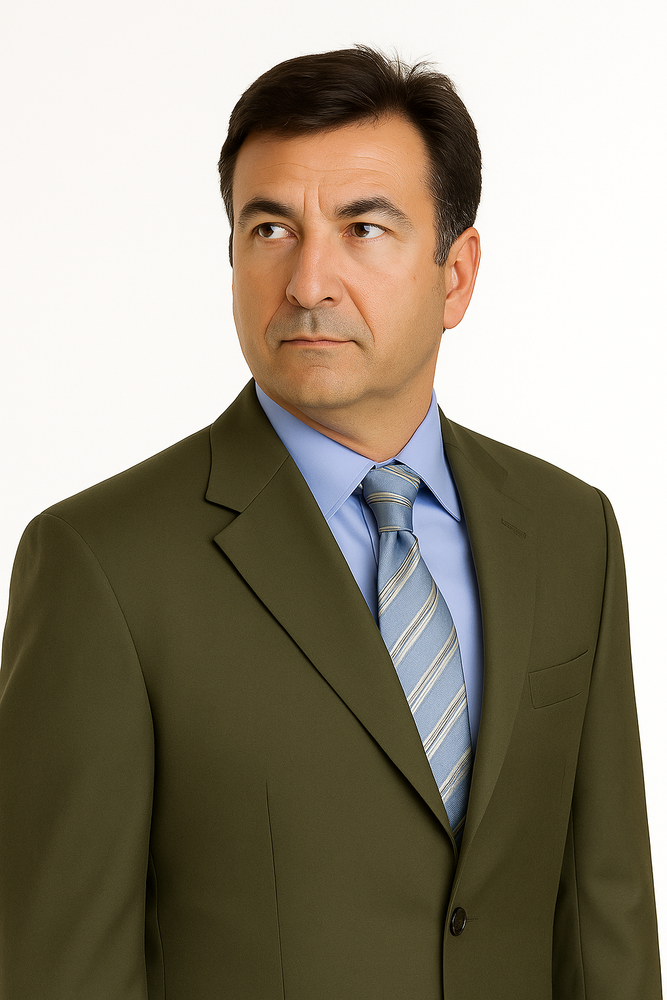 Forest Olive Green Men's Busines Cheap Priced Business Suits Clearance Sale In Super 130'S Marina Wool Available In 2 Or 3 Buttons Style Regular Classic Cut