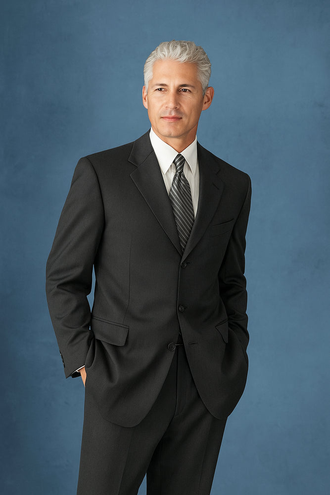 Available In 2 Or 3 Buttons Style Regular Classic Cut Dark Charcolal Gray 2 Side Vented SUPER 150 WOOL Cheap Priced Business Suits Clearance Sale