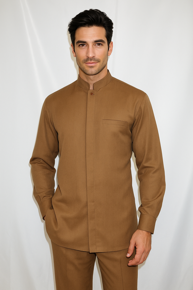 Men's Coconut Browni Preacher Round Two Piece Mens Walking Outfit