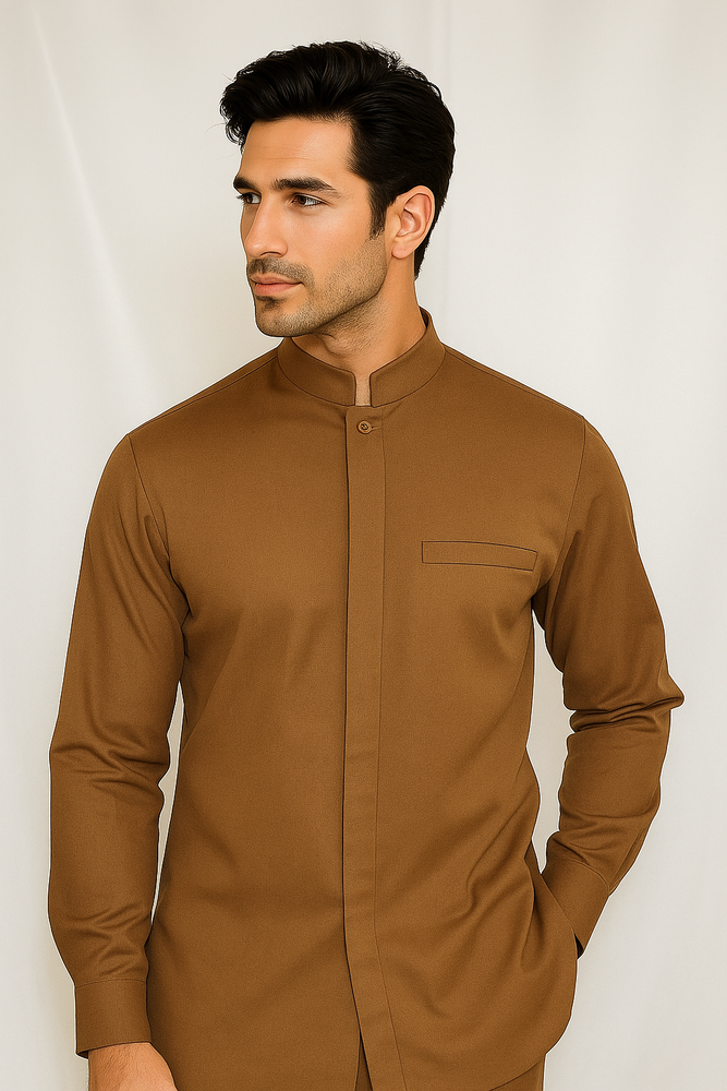 Men's Coconut Browni Preacher Round Two Piece Mens Walking Outfit