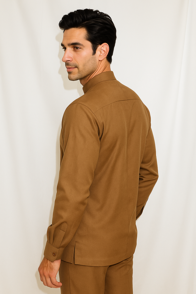 Men's Coconut Browni Preacher Round Two Piece Mens Walking Outfit