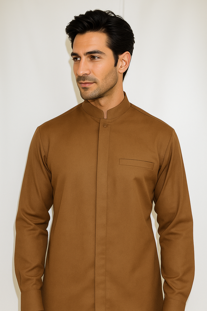 Men's Coconut Browni Preacher Round Two Piece Mens Walking Outfit