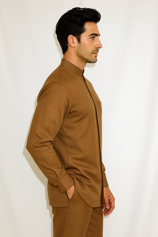 Men's Coconut Browni Preacher Round Two Piece Mens Walking Outfit
