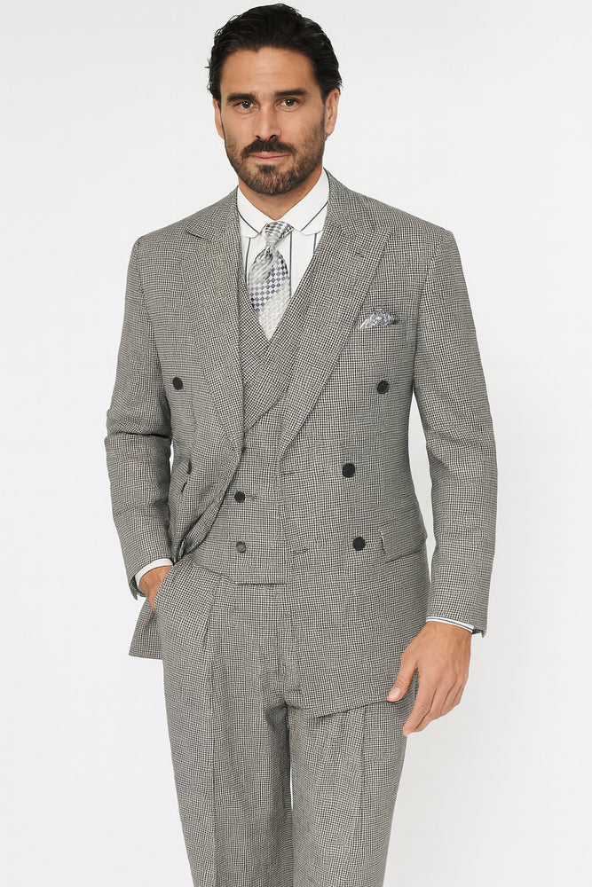 Apollo King Men's 3 Piece 100% Wool Suit Designer Fashion