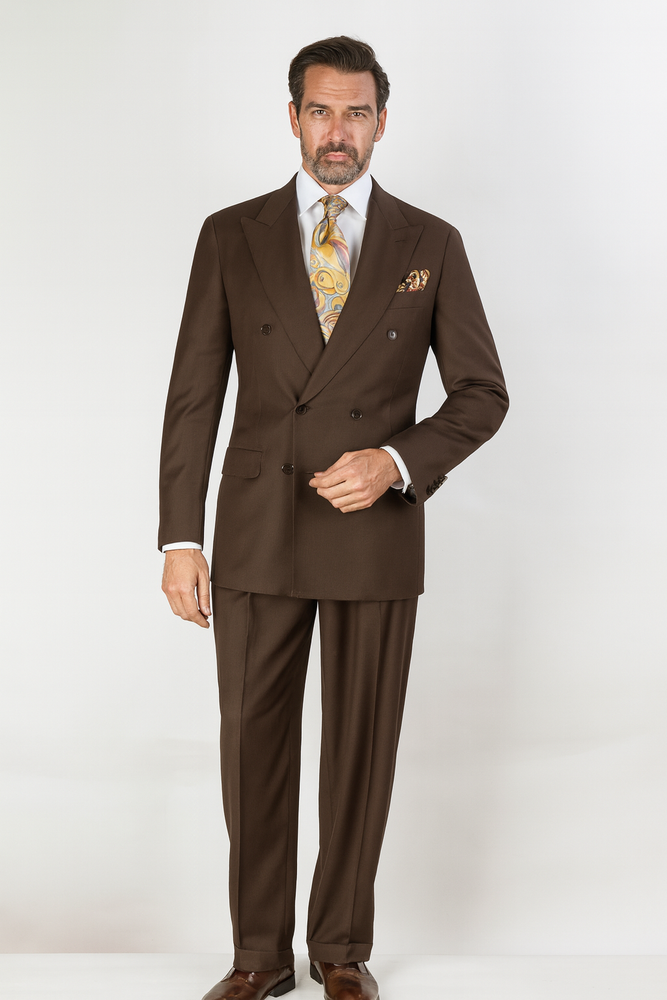 Apollo King Men's 3 Piece 100% Wool Suit Designer Fashion