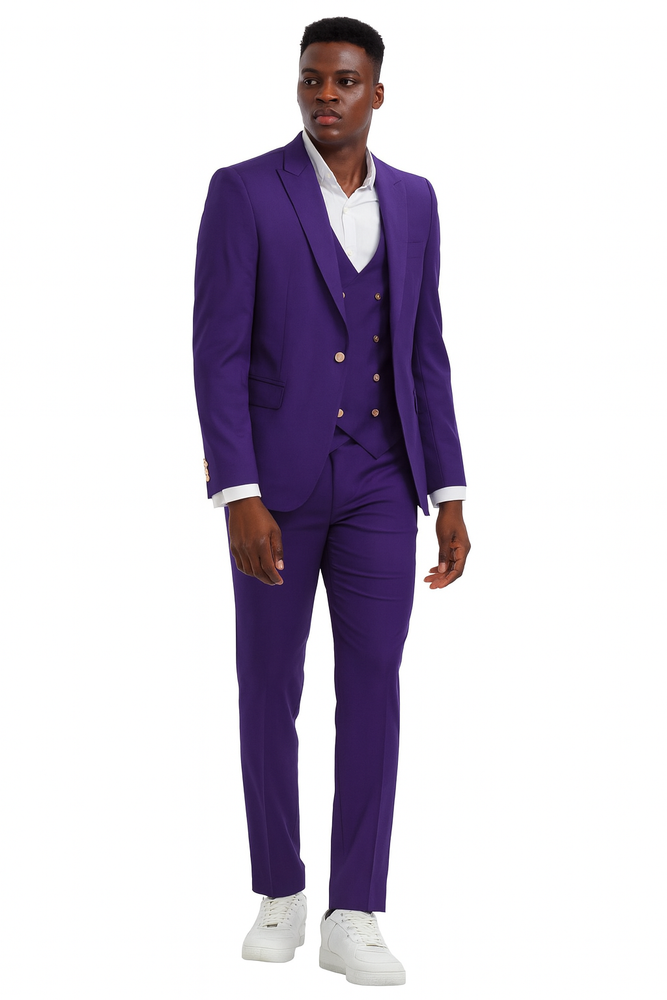Mardi Gra Custom - Purple and Gold Two Toned Tuxedo