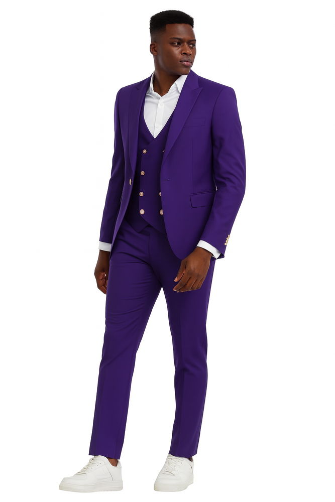 Mardi Gra Custom - Purple and Gold Two Toned Tuxedo