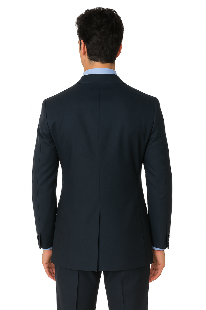 Navy Super 120 Wool Available In 2 Or 3 Buttons Style Regular Classic Cut Premier Quality Italian Fabric Cheap Priced Business Suits Clearance Sale