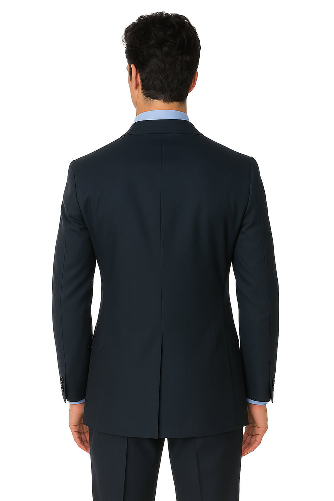 Navy Super 120 Wool Available In 2 Or 3 Buttons Style Regular Classic Cut Premier Quality Italian Fabric Cheap Priced Business Suits Clearance Sale
