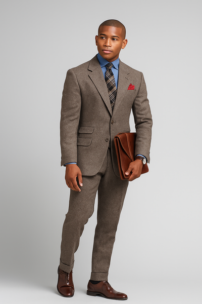 Mens country Wedding Suits - Mens Country Wedding Attire - Brown