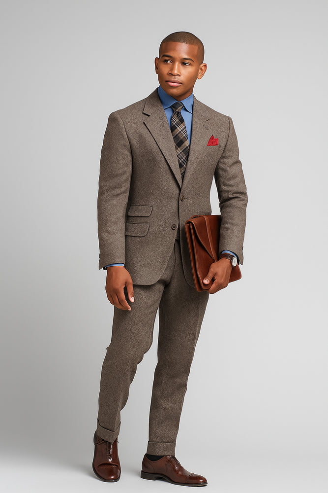 Mens country Wedding Suits - Mens Country Wedding Attire - Brown