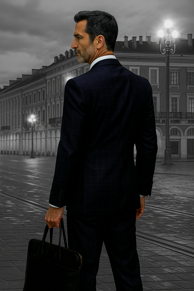 Navy Blue Plaid Suit - Blue Checkered Suit - Dark Blue Plaid Suit