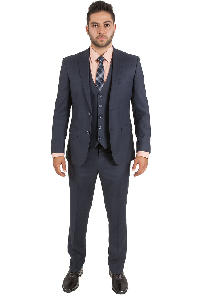Navy Blue Plaid Suit - Blue Checkered Suit - Dark Blue Plaid Suit