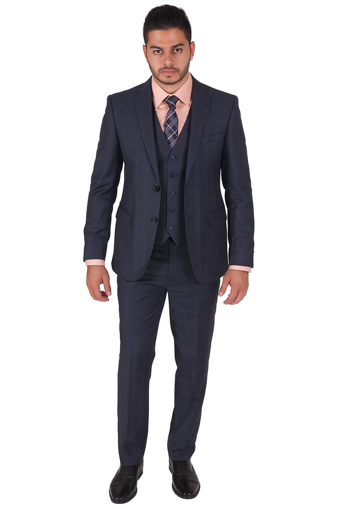 Navy Blue Plaid Suit - Blue Checkered Suit - Dark Blue Plaid Suit