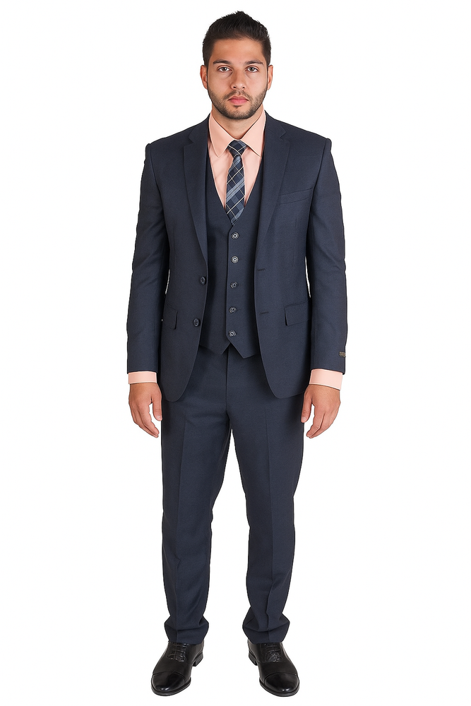 Navy Blue Plaid Suit - Blue Checkered Suit - Dark Blue Plaid Suit