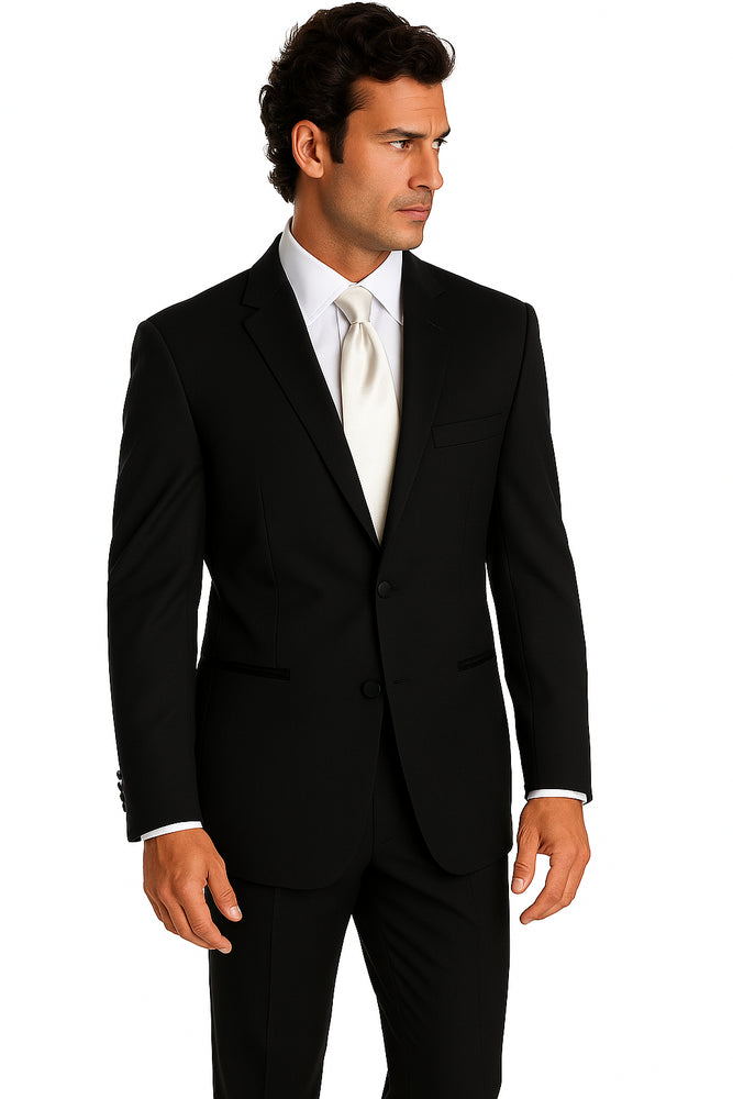 2 Buttons Tuxedo Super 140 Wool Suit premier quality italian fabric Design + Shirt + Bow Tie