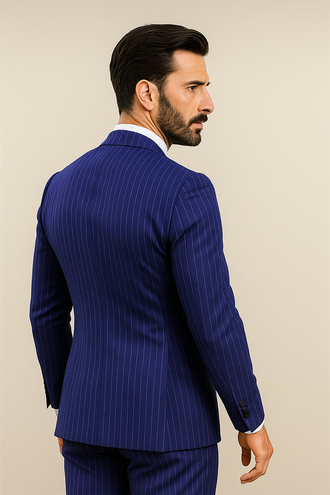 Mens French Blue Suit