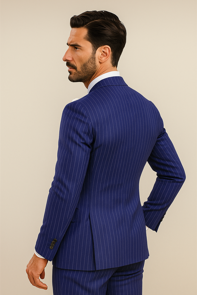 Mens French Blue Suit