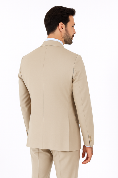 Novello Tan, Modern Fit, Pure Wool Suit by Tiglio Luxe