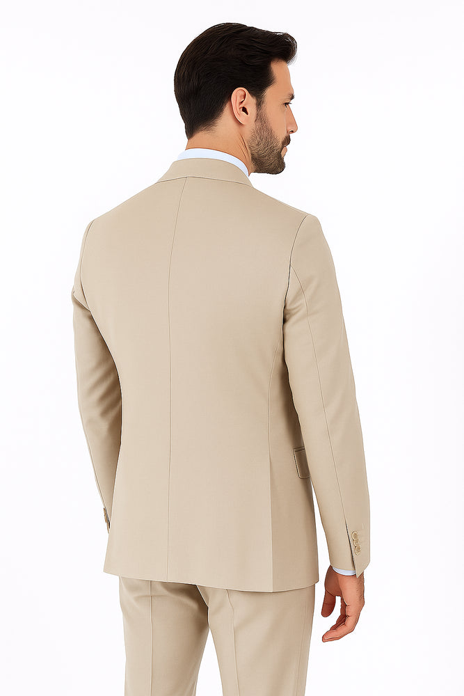 Novello Tan, Modern Fit, Pure Wool Suit by Tiglio Luxe