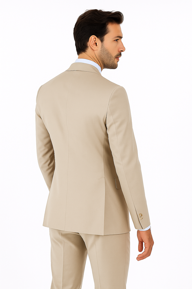 Novello Tan, Modern Fit, Pure Wool Suit by Tiglio Luxe TIG1004