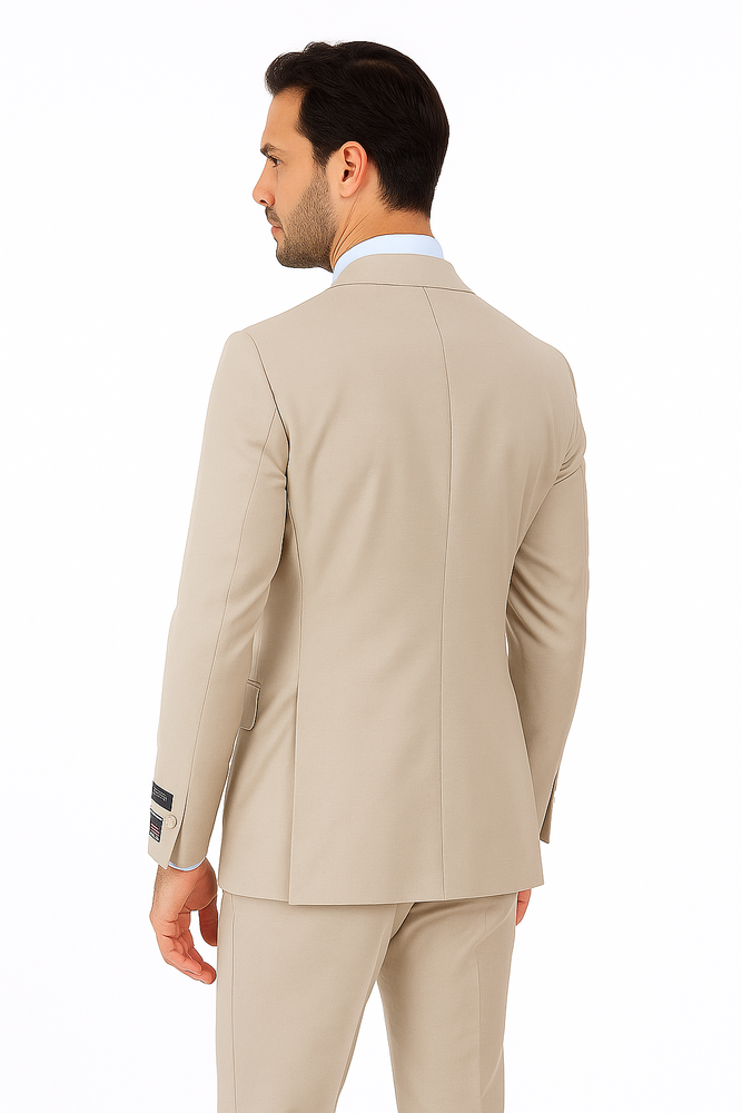 Novello Tan, Modern Fit, Pure Wool Suit by Tiglio Luxe