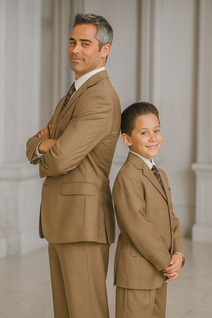 Two/Three Buttons Kids Sizes Suit Perfect for toddler Suit wedding attire outfits ~ 1 Men + 1 Boy MATCHING SET FOR BOTH FATHER AND SON