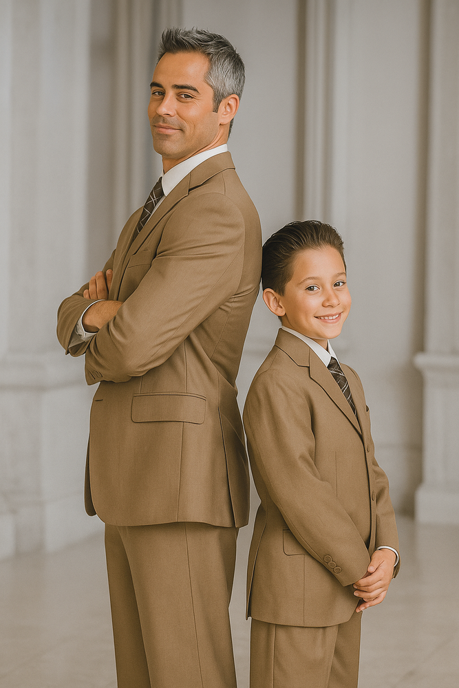 Two/Three Buttons Kids Sizes Suit Perfect for toddler Suit wedding attire outfits ~ 1 Men + 1 Boy MATCHING SET FOR BOTH FATHER AND SON