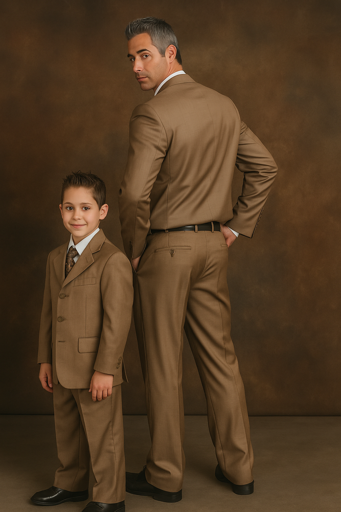 Two/Three Buttons Kids Sizes Suit Perfect for toddler Suit wedding attire outfits ~ 1 Men + 1 Boy MATCHING SET FOR BOTH FATHER AND SON