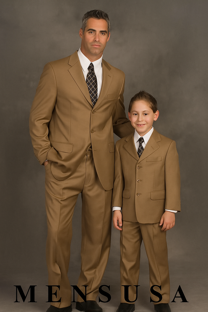 Two/Three Buttons Kids Sizes Suit Perfect for toddler Suit wedding attire outfits ~ 1 Men + 1 Boy MATCHING SET FOR BOTH FATHER AND SON