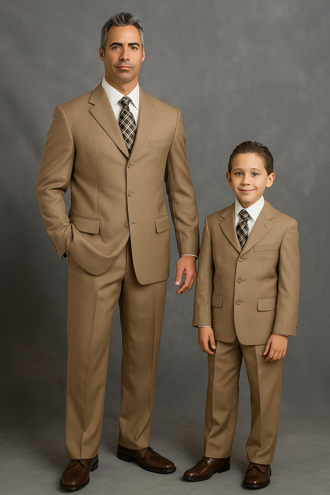 Two/Three Buttons Kids Sizes Suit Perfect for toddler Suit wedding attire outfits ~ 1 Men + 1 Boy MATCHING SET FOR BOTH FATHER AND SON