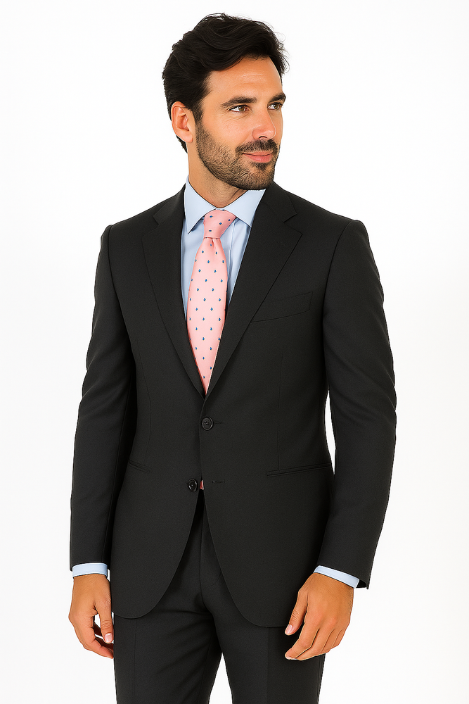 Mix and Match Suits Men's Suit Separates Wool Fabric Darkest Charcoal Gray By Alberto Nardoni Brand