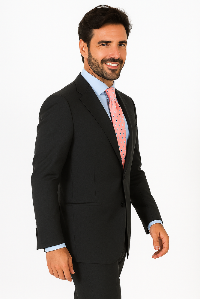 Mix and Match Suits Men's Suit Separates Wool Fabric Darkest Charcoal Gray By Alberto Nardoni Brand