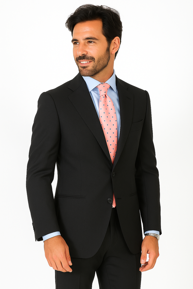 Mix and Match Suits Men's Suit Separates Wool Fabric Darkest Charcoal Gray By Alberto Nardoni Brand