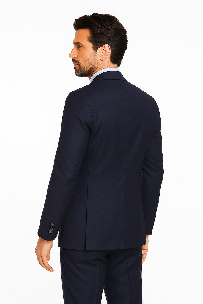 Novello Navy, Modern Fit, Pure Wool Suit by Tiglio Luxe