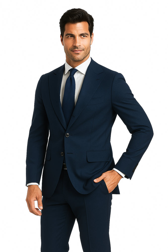 Terrano, Slim Fit, Pure Wool Suit by Tiglio Luxe TIG4002