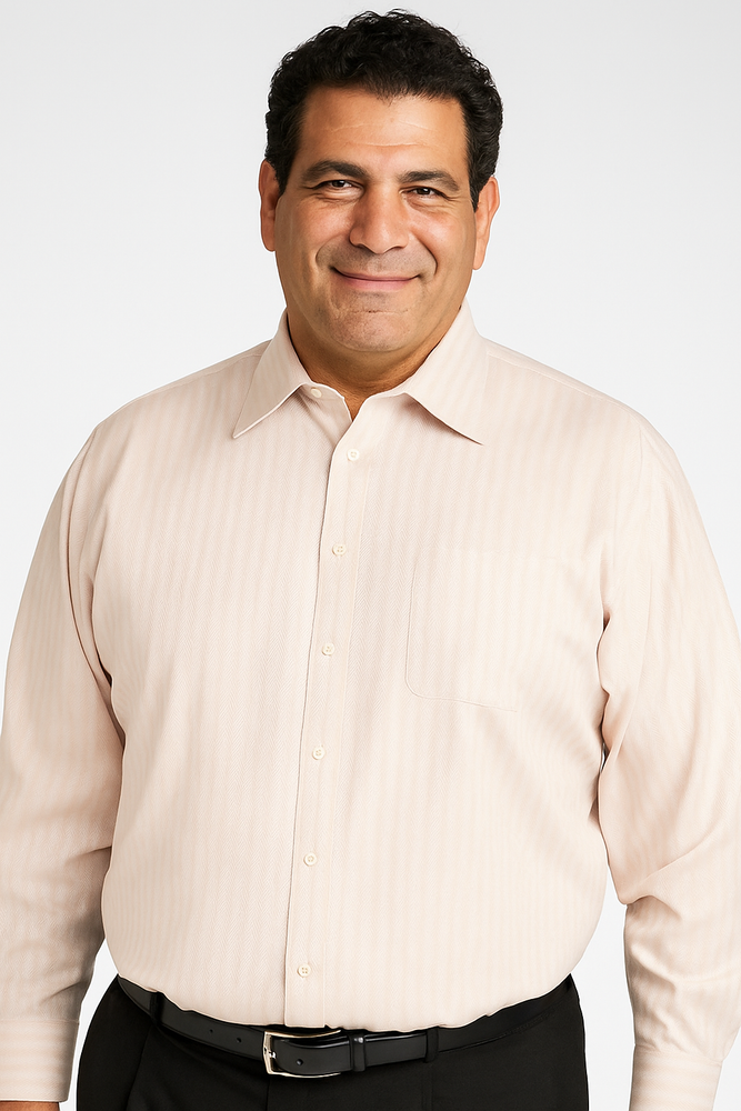 NTFRV4906 Men's French Cuff Best Cheap Priced Designer Sale Herringbone Tweed Dress Shirt ~ Stripe Melon Men's Dress Shirt