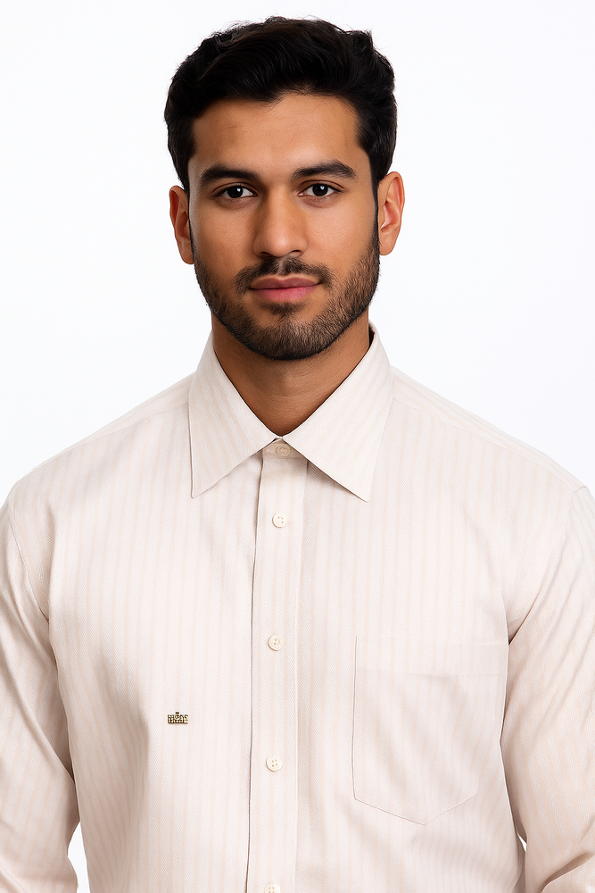 NTFRV4906 Men's French Cuff Best Cheap Priced Designer Sale Herringbone Tweed Dress Shirt ~ Stripe Melon Men's Dress Shirt