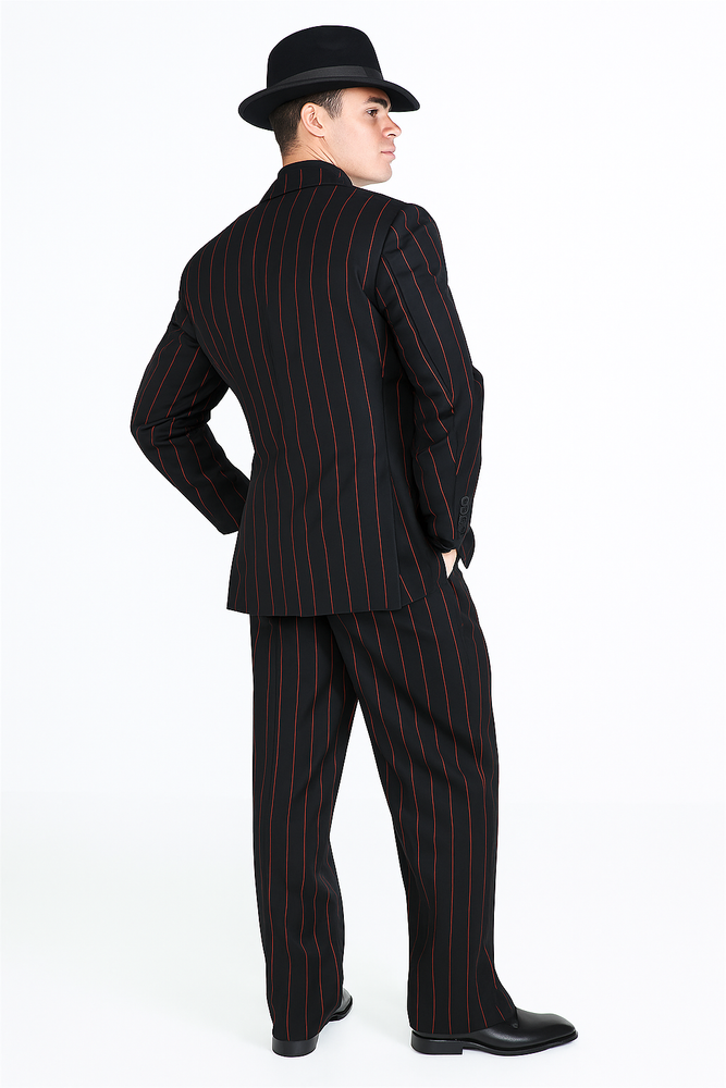 Men's Black with red stripe Zoot Suit