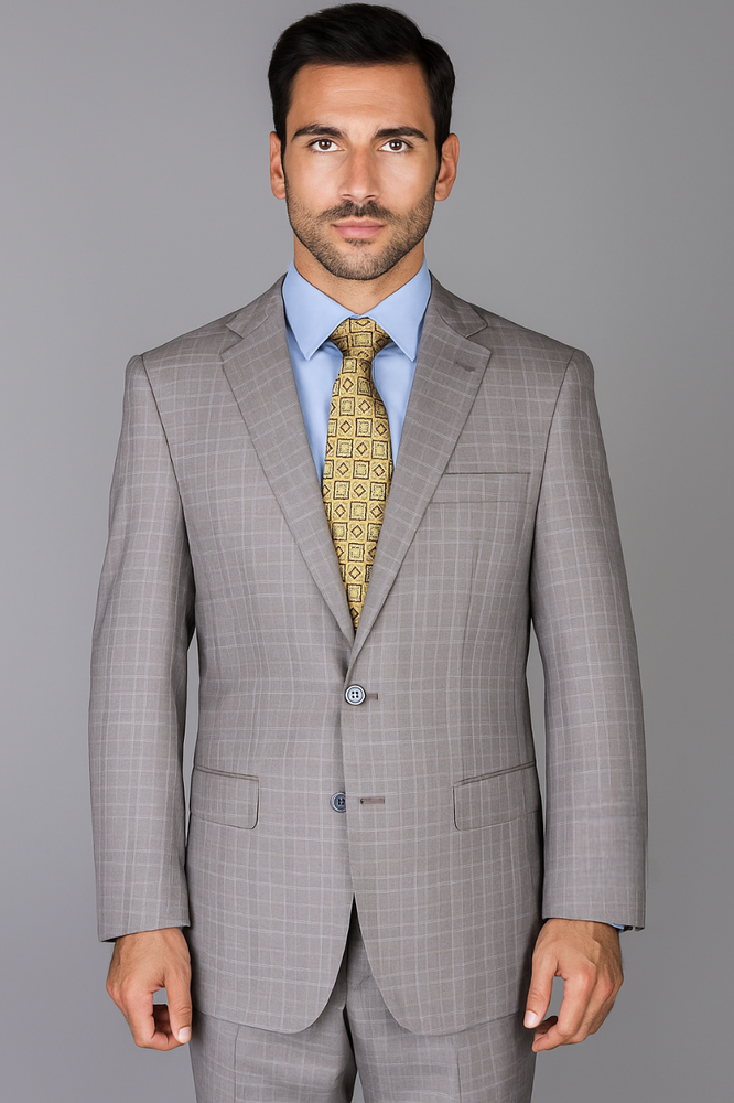 Giorgio Fiorelli Suit Men's Windowpane Authentic Giorgio Fiorelli Brand suits Flat Front Pants